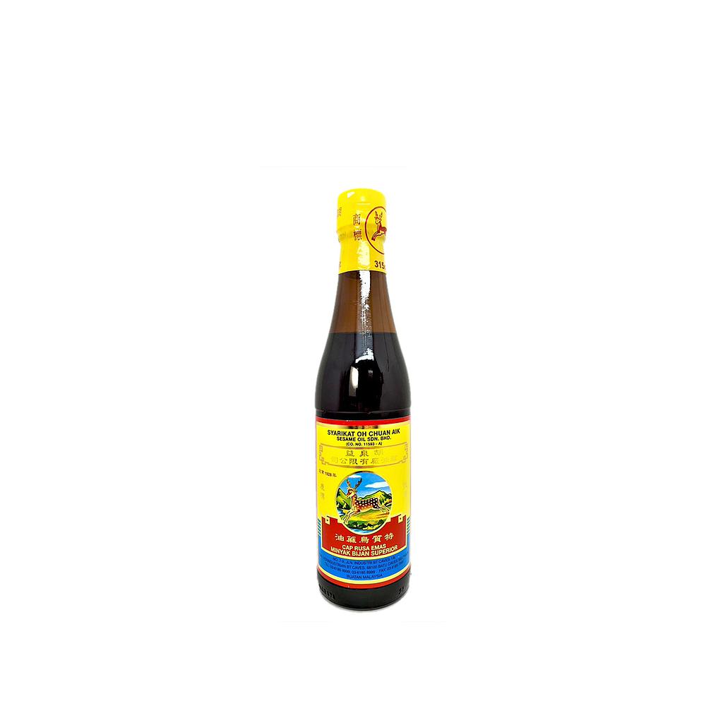 圆瓶黄头鹿标麻油315ml